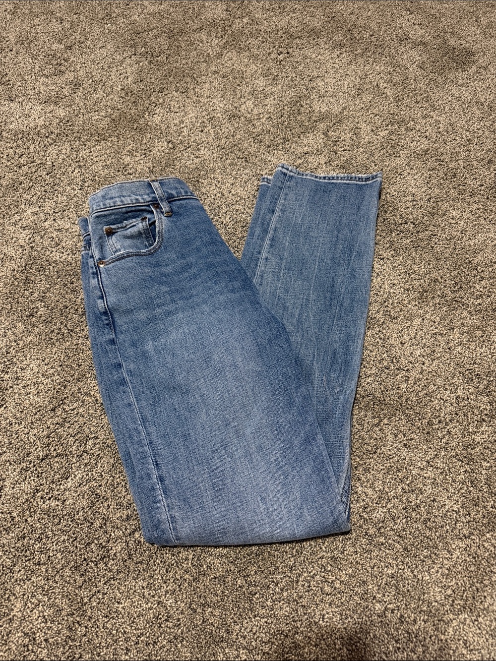 Abercrombie & Fitch Straight-Leg Light Blue Jeans